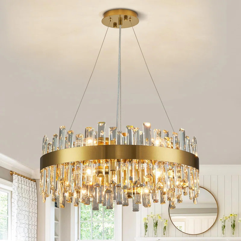 Drilon 12/16 - Light Dimmable Round Crystal Chandelier for Dining Room | Wayfair North America