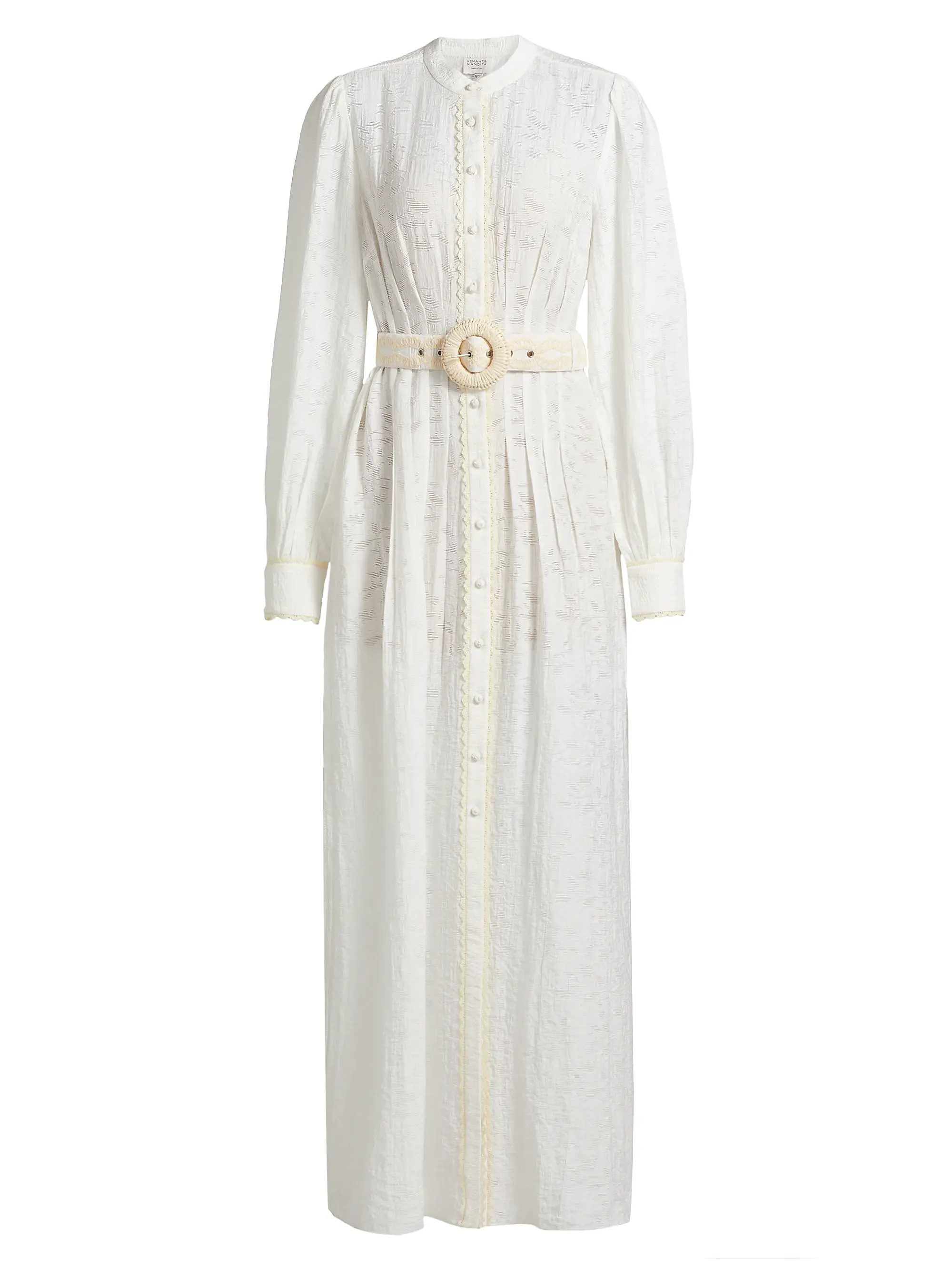 Anvi Jacquard Belted Maxi Shirtdress | Saks Fifth Avenue