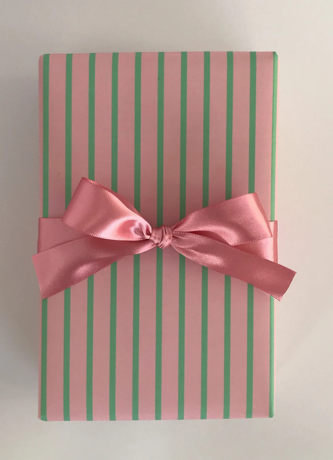 Wrapping Paper: Blush and Mint French Stripe {gift Wrap, Birthday, Holiday, Christmas} - Etsy | Etsy (US)