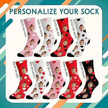 UPDATED Custom Photo Socks with Faces - Print Your Picture, Photo - Personalized Funny Crew Sock ... | Amazon (US)