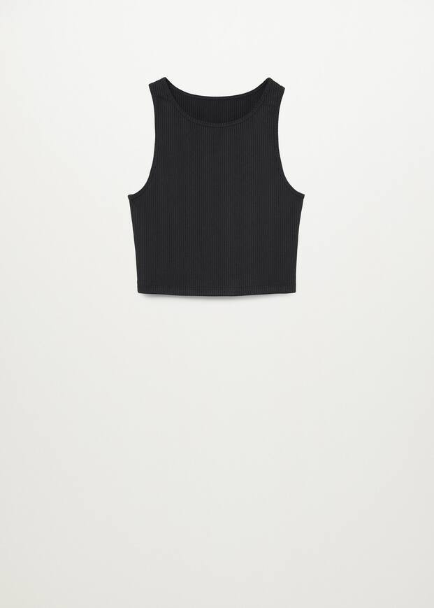 Ribbed crop top | MANGO (US)