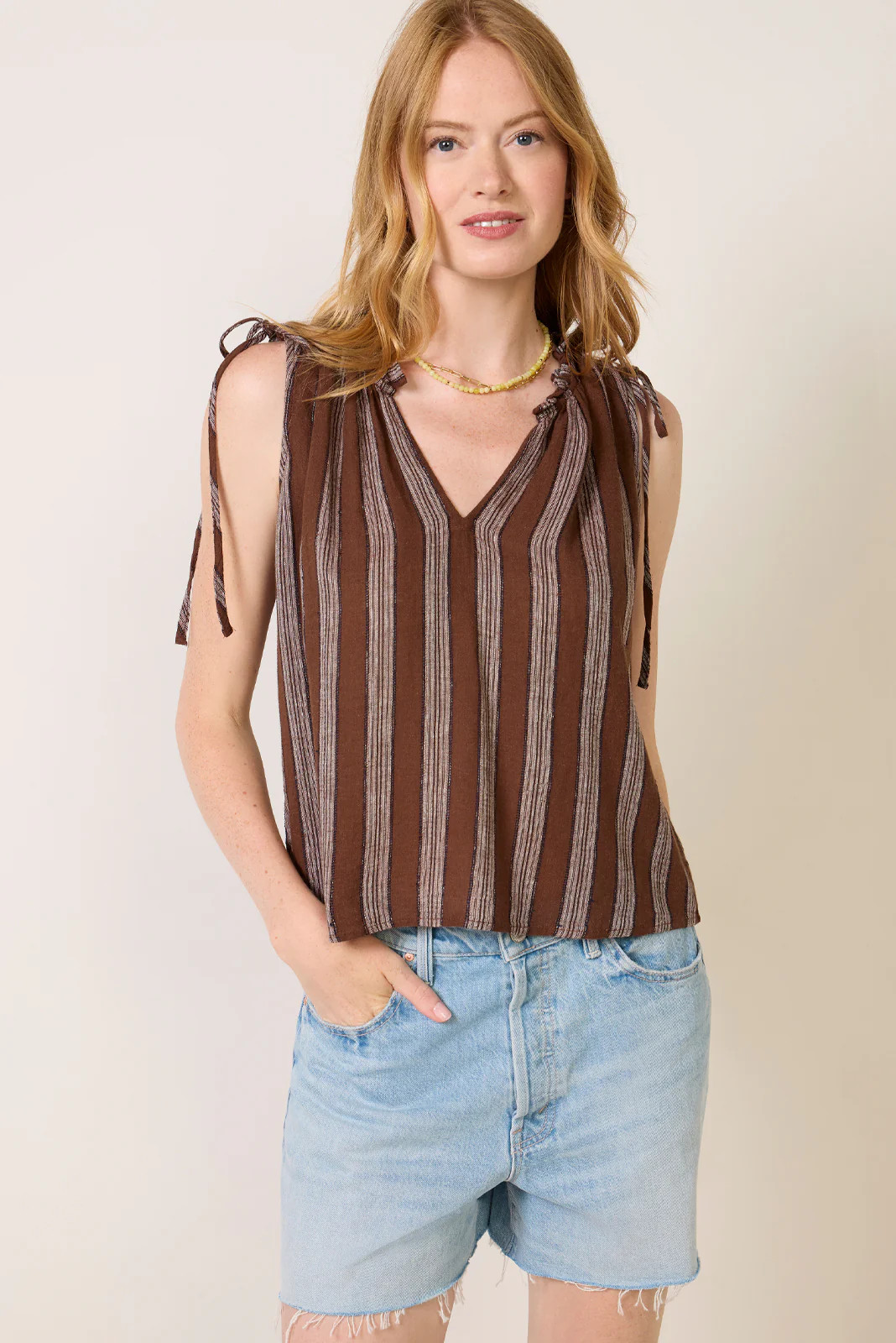 RAILS Women's Sosa Top, Size Large, Oakstripe Brown | Evereve