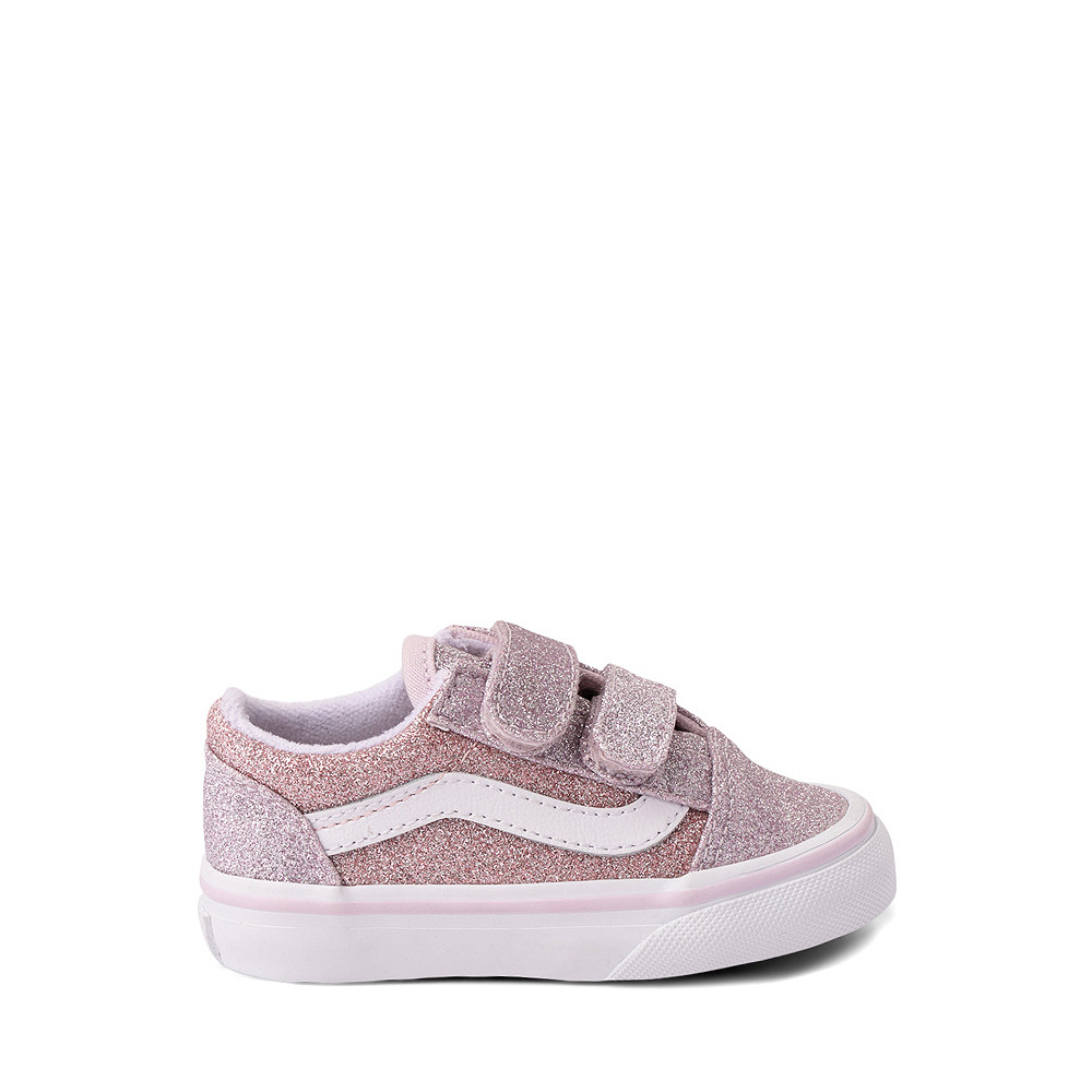 Vans Old Skool V Glitter Skate Shoe - Baby / Toddler - Orchid Ice / Powder Pink | Journeys