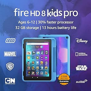 Amazon Fire HD 8 Kids Pro tablet, 8" HD display, ages 6-12, 30% faster processor, 13 hours batter... | Amazon (US)