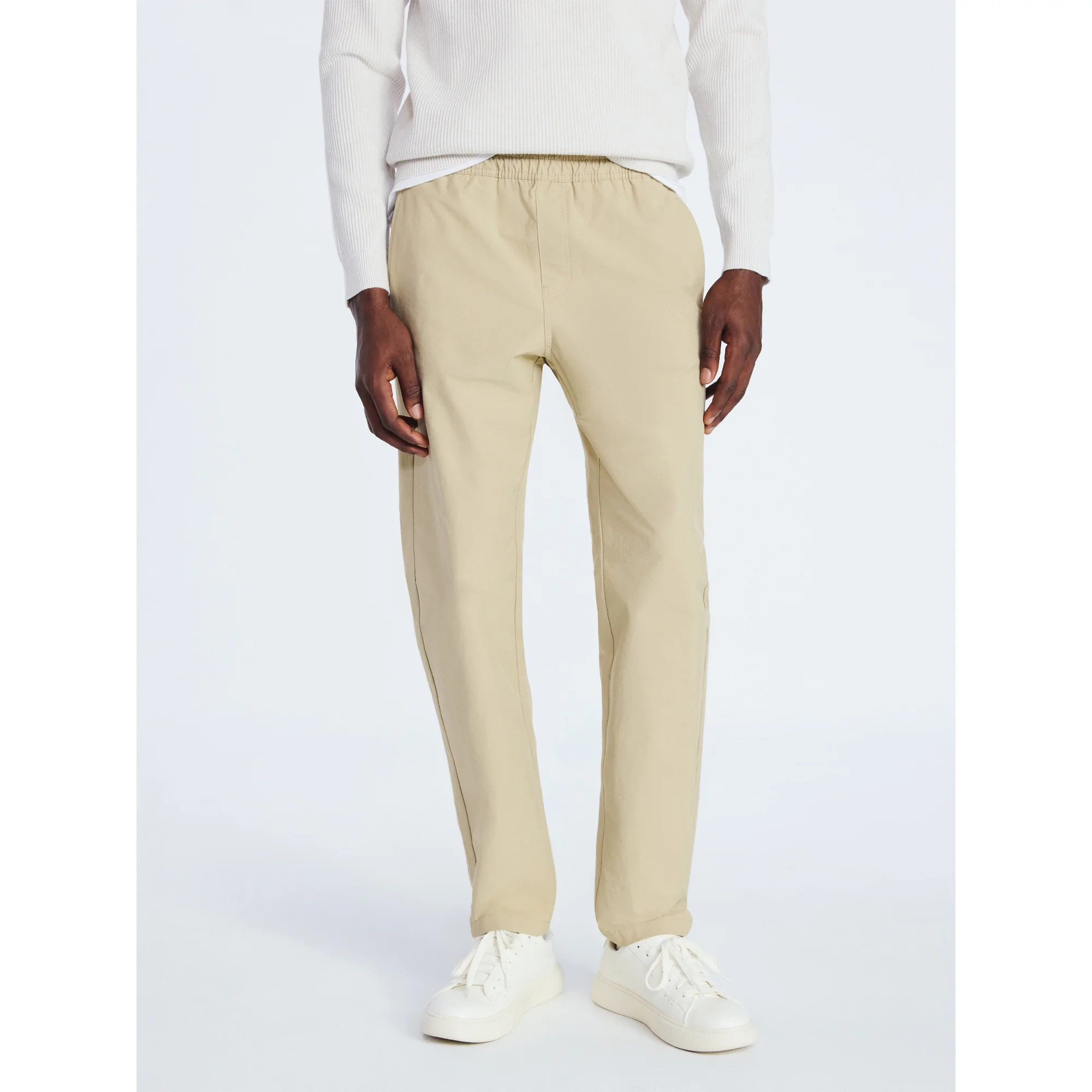 Free Assembly Men's Straight Fit Tapered Leg Pull On Commuter Pants, Sizes S-3XL | Walmart (US)