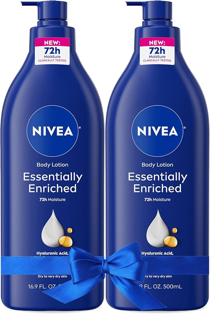 NIVEA Essentially Enriched Body Lotion for Very Dry Skin with Hyaluronic Acid, Almond Oil and Dee... | Amazon (US)