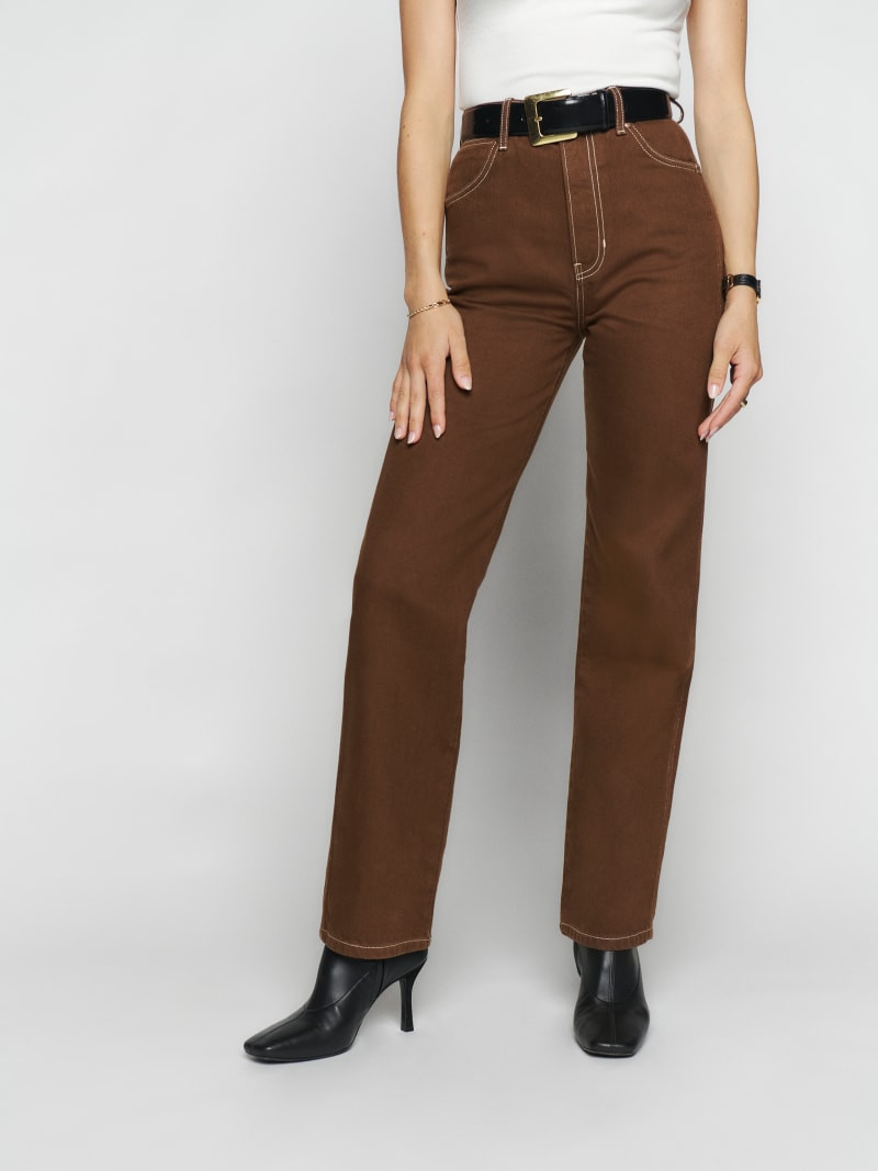 Cowboy High Rise Straight Jeans | Reformation (Global)