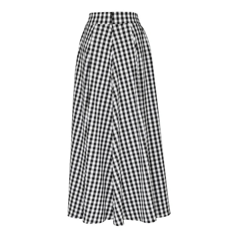 NoeCare Plaid Maxi Skirts for Women Plus Size Midi Skirts Flowy Beach Skirt Long Summer Skirts Gi... | Walmart (US)