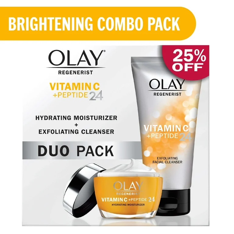 Olay Brightening VitaminC Value Pack, Face Wash and Face Moisturizer, All Skin Types, 5 fl oz, 1.... | Walmart (US)