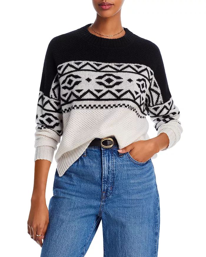 Fair Isle Drop Shoulder Cashmere Sweater - 100% Exclusive | Bloomingdale's (US)