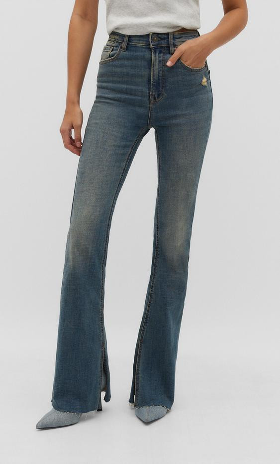 Slit fit flared jeans | Stradivarius (UK)