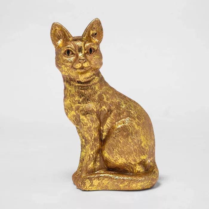Decorative Halloween Cat Matte Gold - Hyde & EEK! Boutique™ | Target