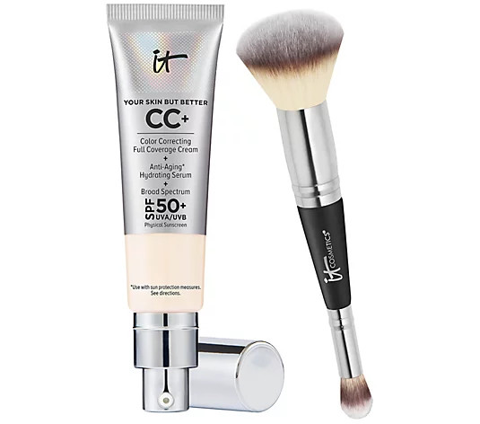 IT Cosmetics CC+ Cream SPF 50 Foundation with Brush - QVC.com | QVC