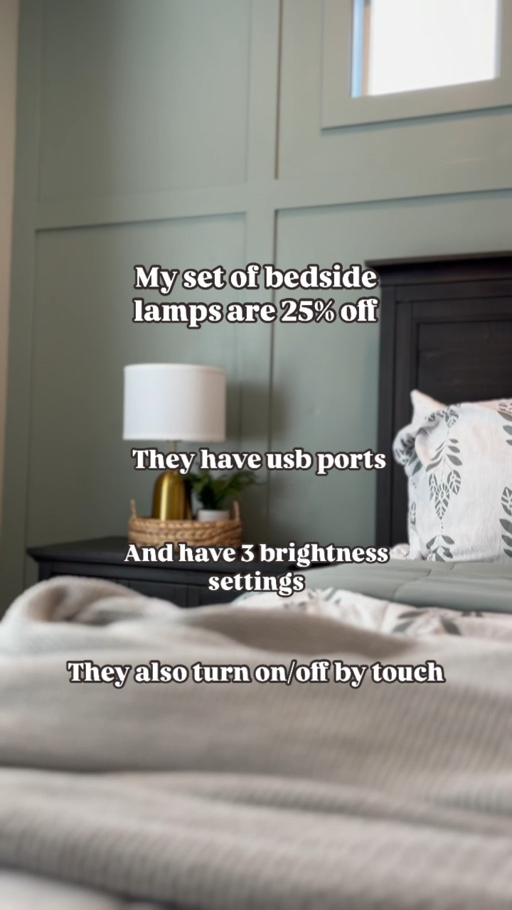 I love my bedside table lamps! They turn on/off by touch, which is amazing for needing a light in the middle of the night! These also have 3 brightness settings, and usb ports

#LTKHome #LTKxPrimeDay #LTKSaleAlert