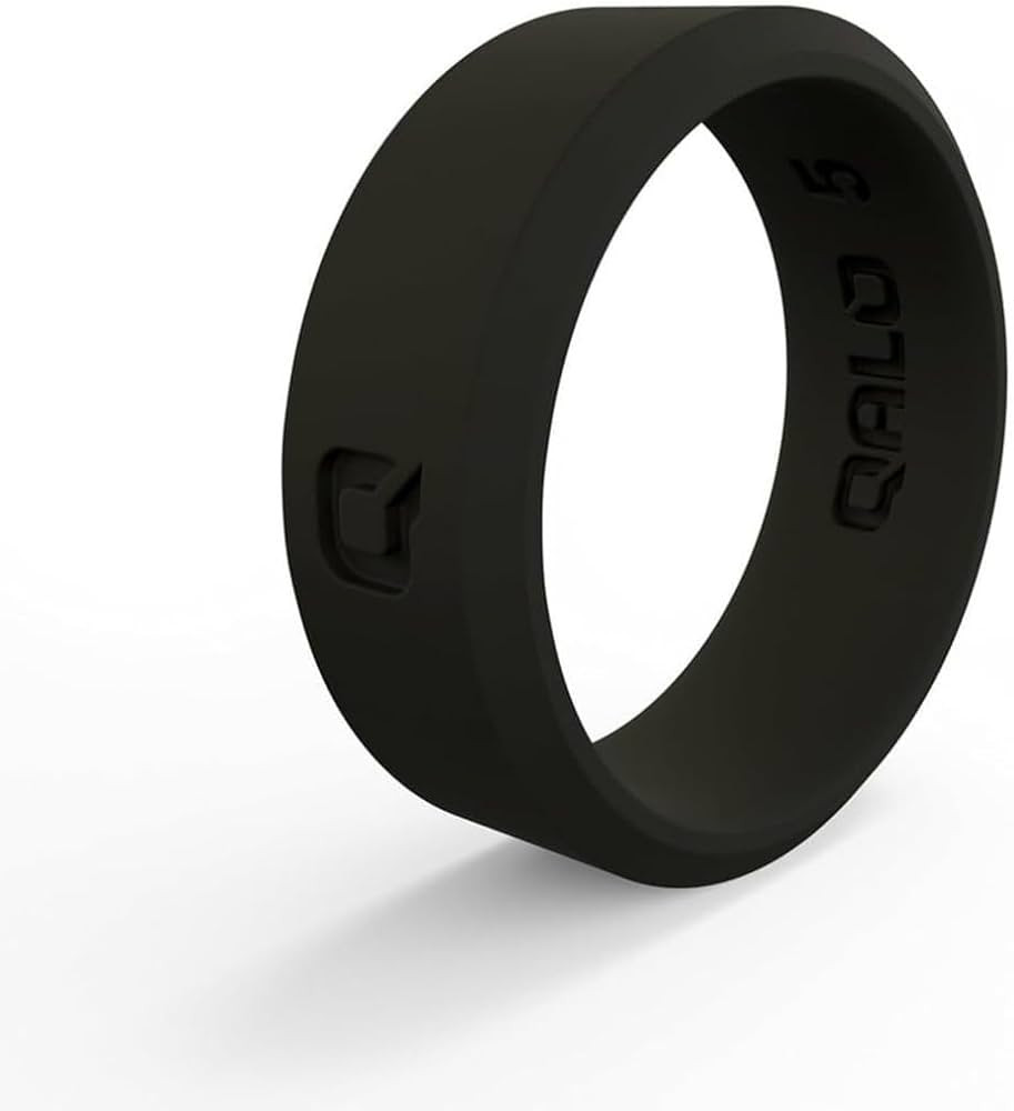 QALO Women's Rubber Silicone Ring, Modern Silicone Rubber Wedding Band, Breathable, Durable Engag... | Amazon (US)
