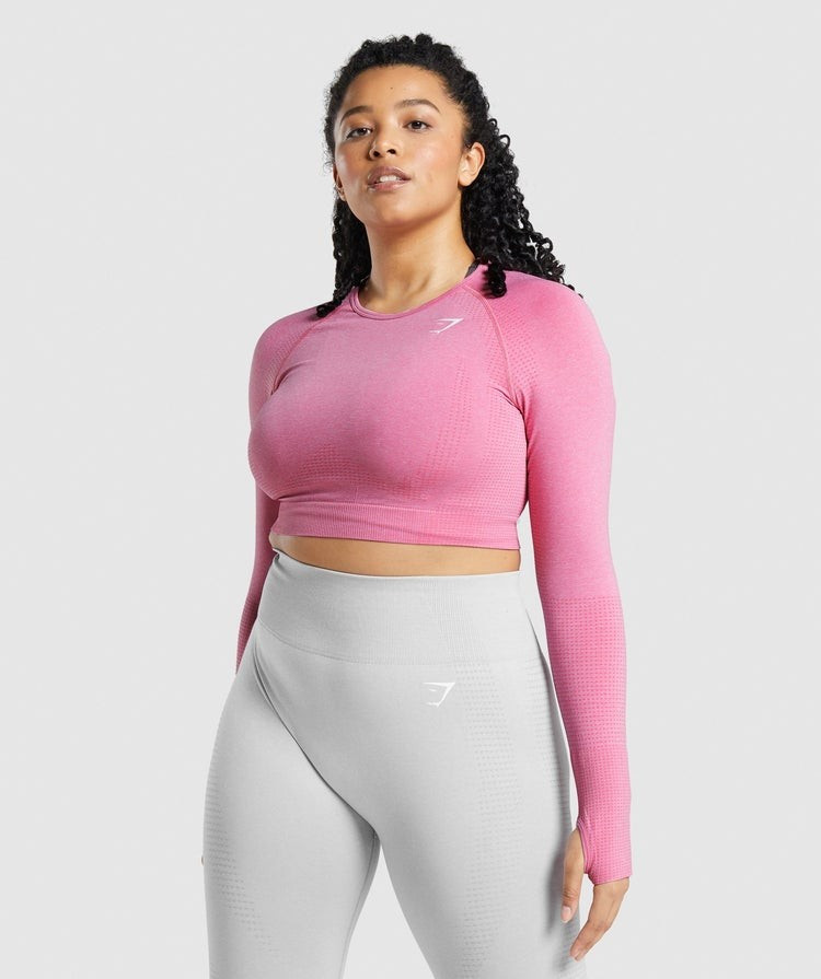 Vital Seamless 2.0 Long Sleeve Crop Top | Gymshark (Global)