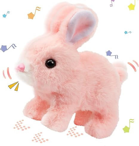 Hopearl Hopping Rabbit Interactive Electronic Pet Plush Bunny Toy with Sounds and Movements Anima... | Amazon (US)