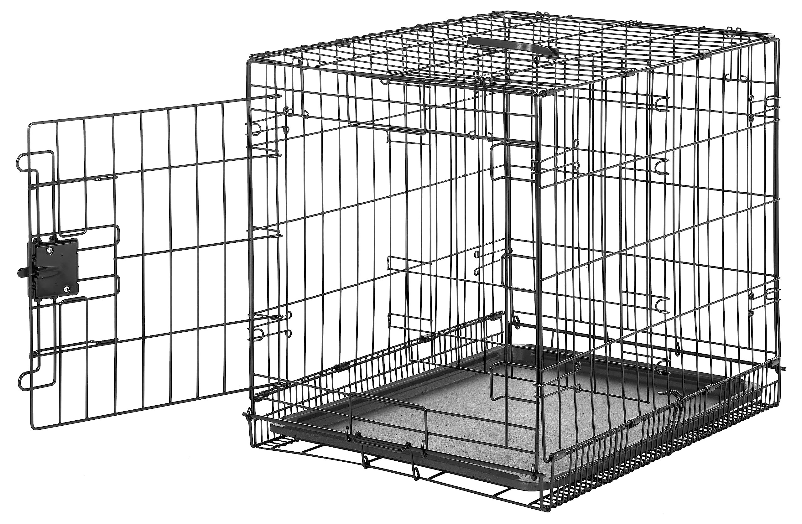Amazon Basics Durable, Foldable Metal Wire Small Dog Crate with Tray, Single Door, 24 x 18 x 20 i... | Amazon (US)