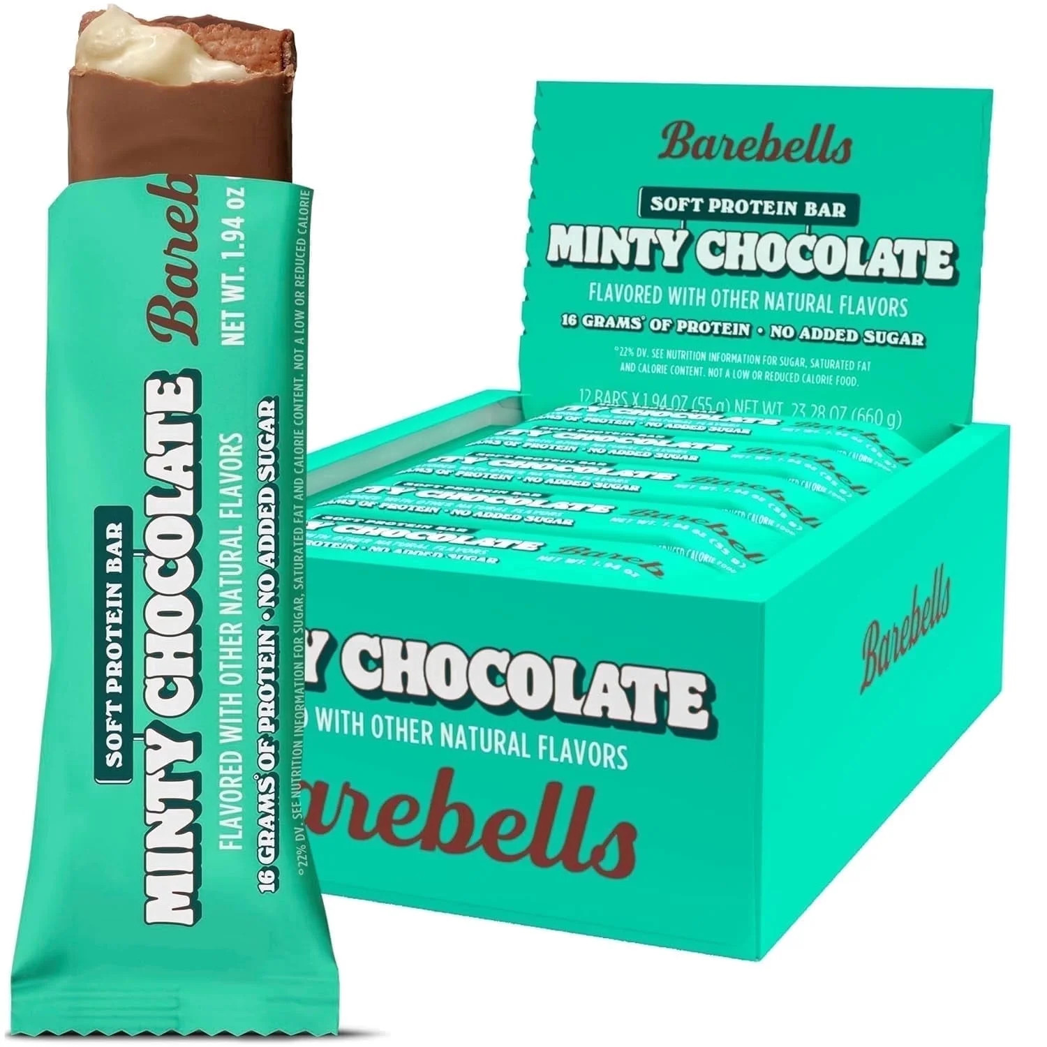 Barebells Soft Protein Bars, Minty Chocolate - 12 Count, 16g High Protein Treats - Chocolate Nutr... | Walmart (US)