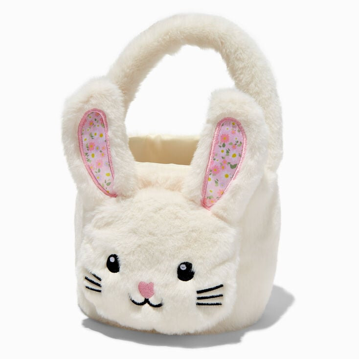White Easter Bunny Basket Tote Bag | Claire's (UK)