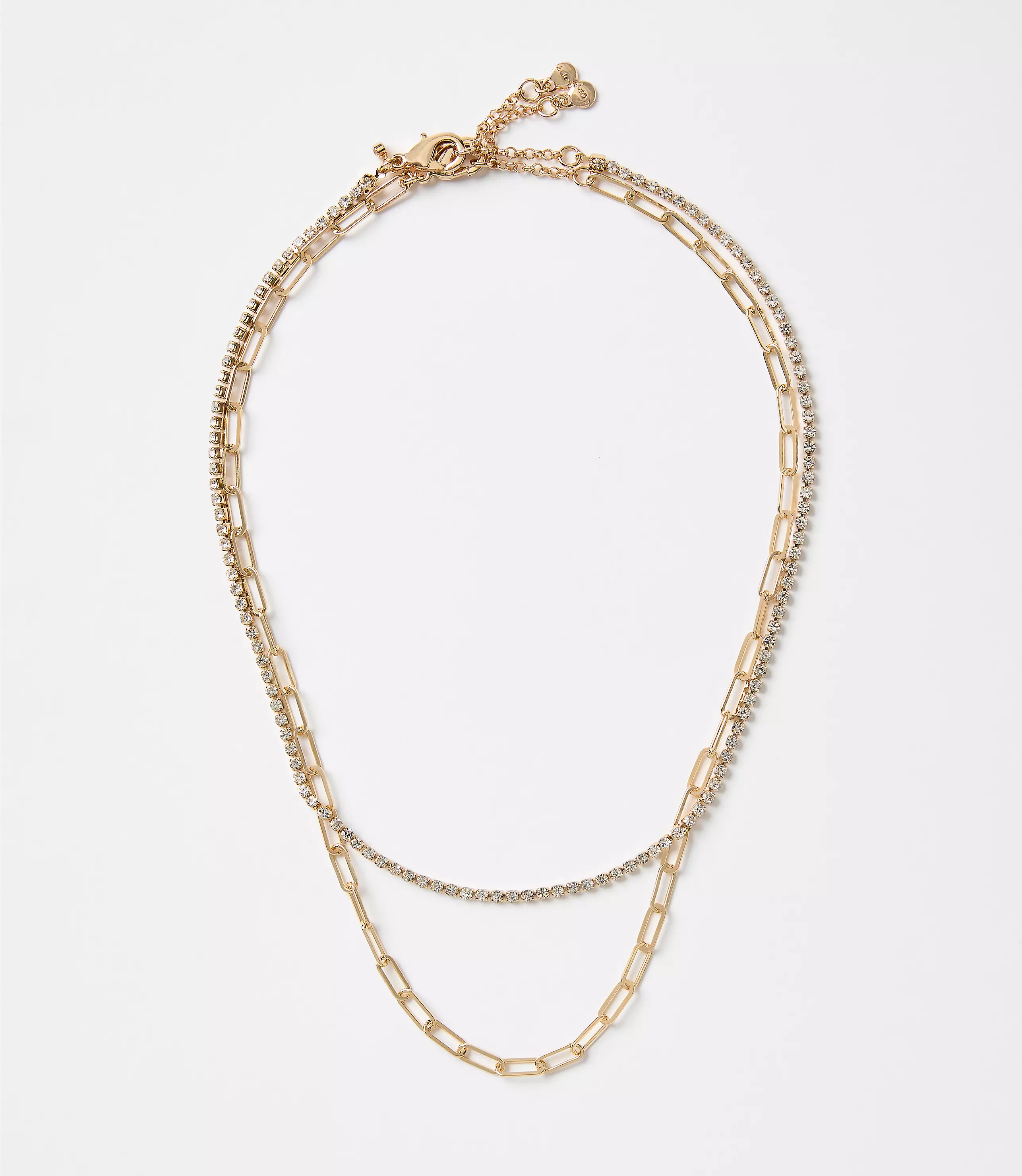 Chain Link Layered Tennis Necklace Set | LOFT
