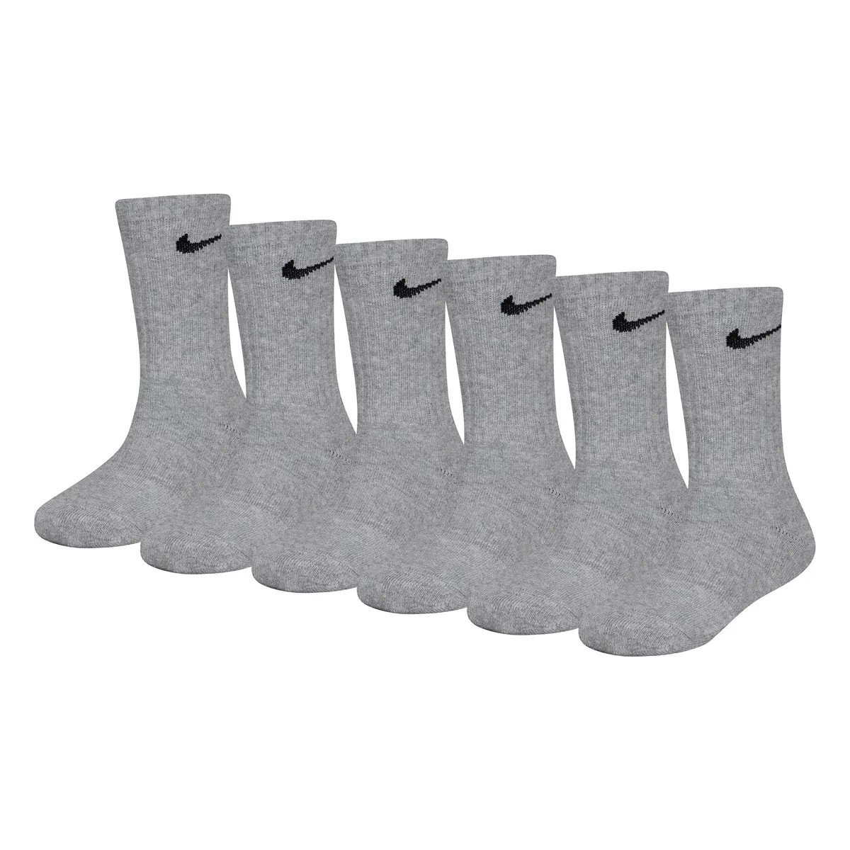 Kids Nike 6-Pack Dri-FIT Performance Crew Socks | Kohl's