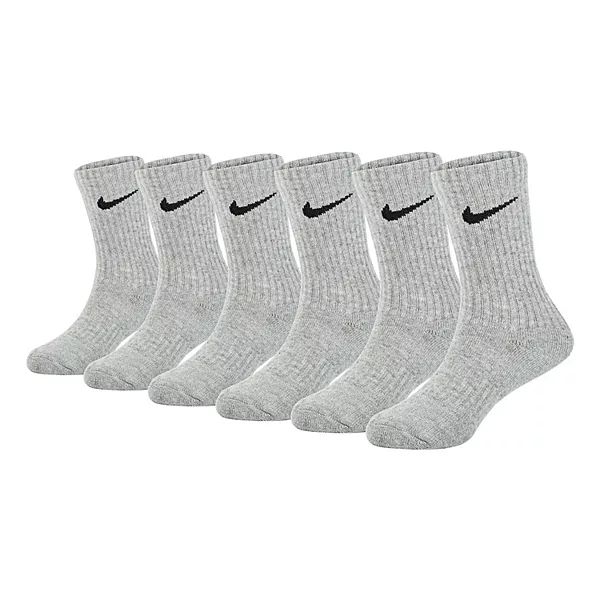 Kids Nike 6-Pack Dri-FIT Performance Crew Socks | Kohl's