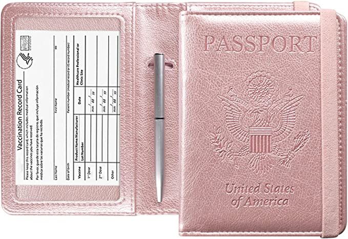 ACdream Passport and Vaccine Card Holder Combo, Cover Case with CDC Vaccination Card Slot, Leathe... | Amazon (US)