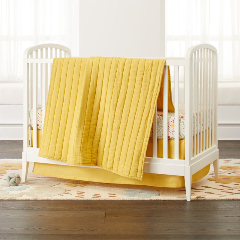 Modern Yellow Baby Crib Bedding Set | Crate & Kids | Crate & Barrel