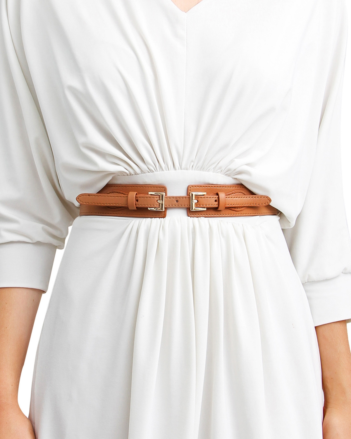 Belle & Bloom London Fog Leather Waist Belt - Brown | Macy's