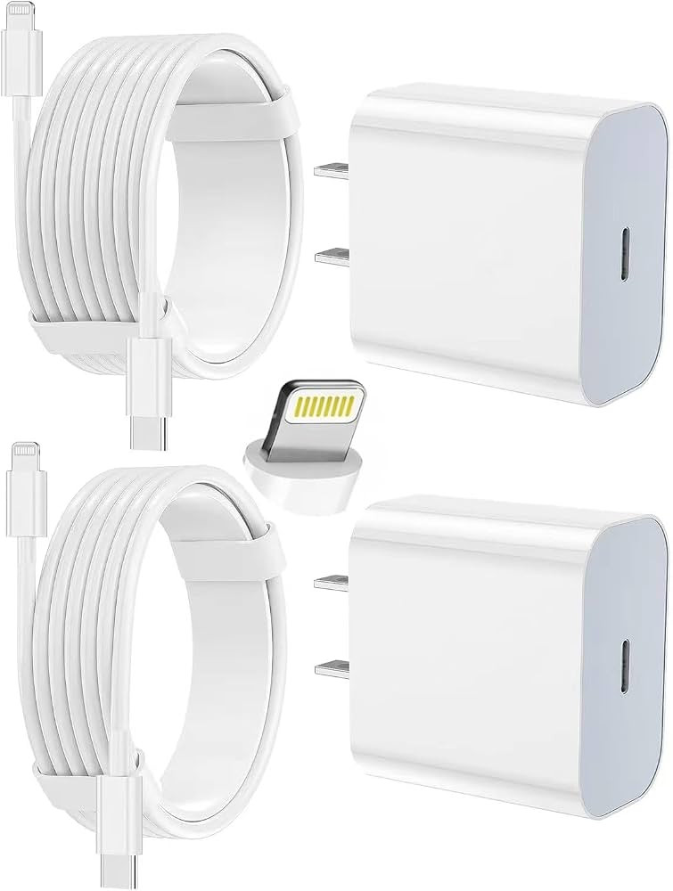 iPhone Charger Fast Charging 2 Pack Type C Wall Charger Block with 2 Pack [6FT&10FT] Long USB C t... | Amazon (US)