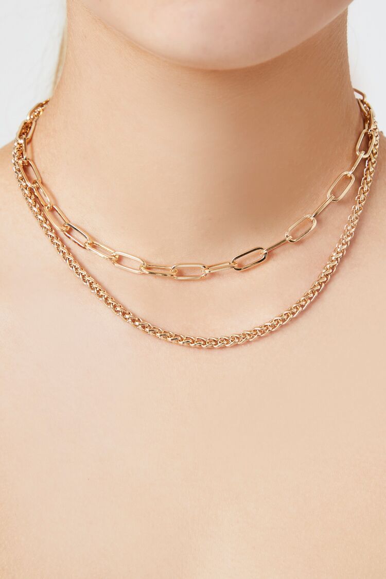 Layered Anchor & Curb Chain Necklace | Forever 21 (US)
