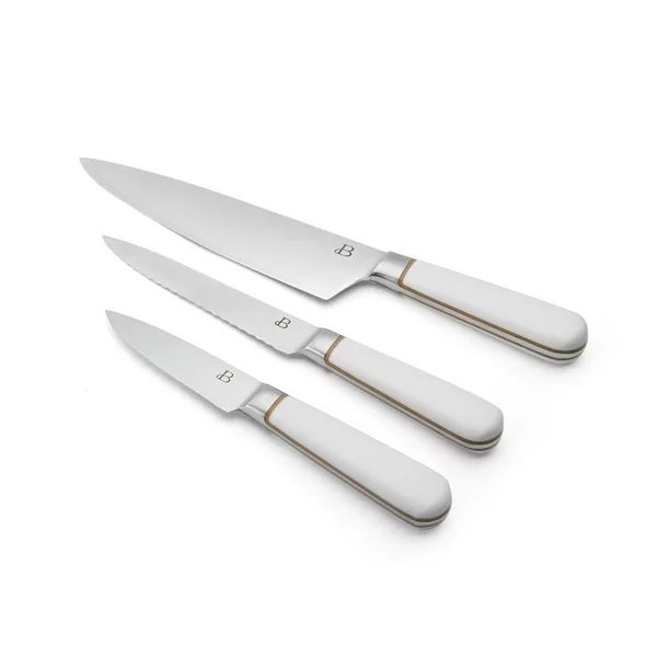 Beautiful 3-piece Kitchen Chef Knife Set in White | Walmart (US)