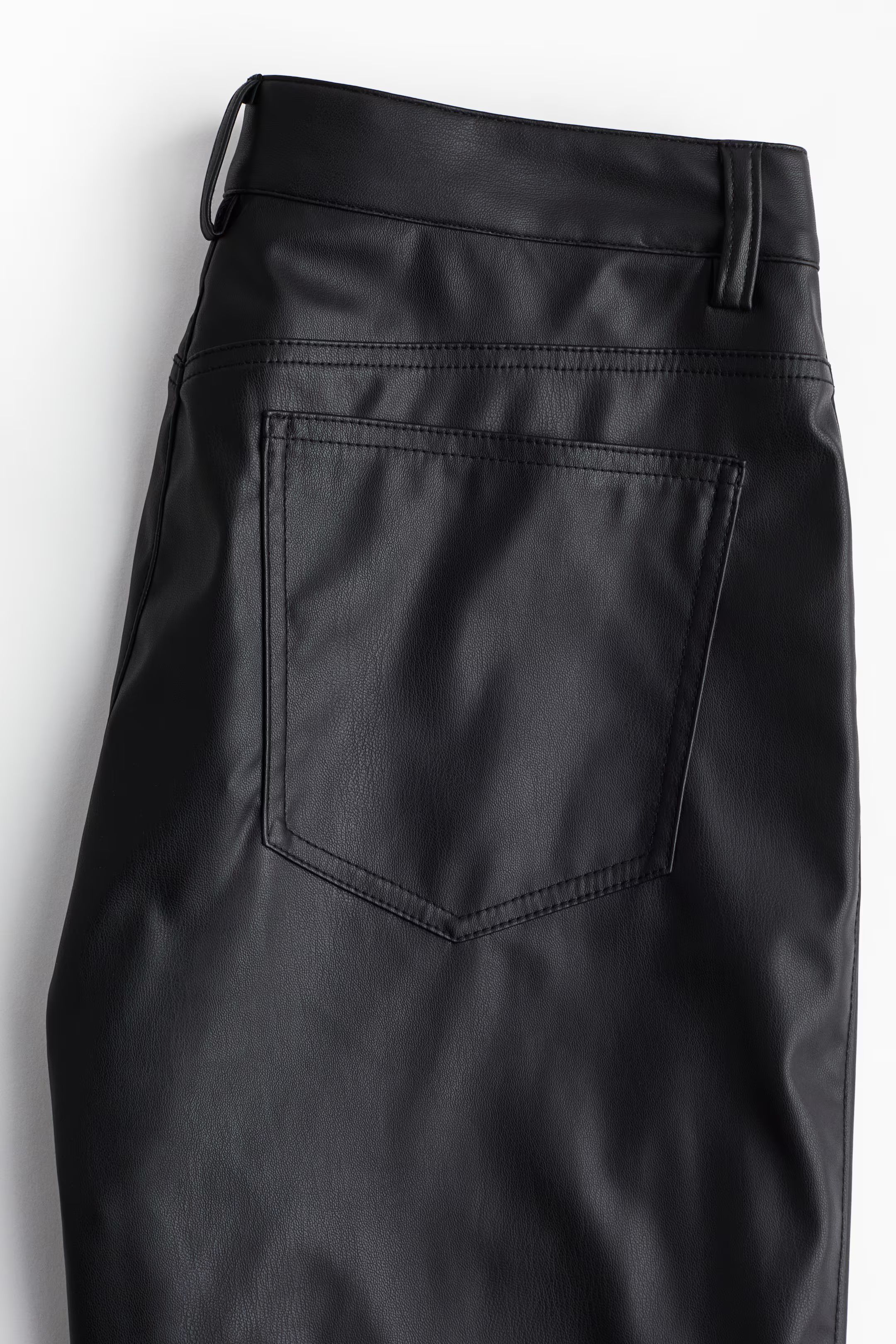 Straight coated trousers | H&M (UK, MY, IN, SG, PH, TW, HK)