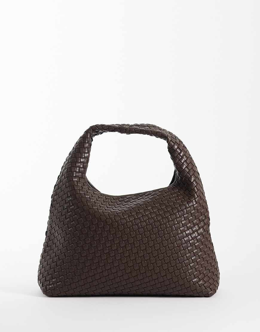 JW PEI Laura woven shoulder bag in mocha brown | ASOS (Global)