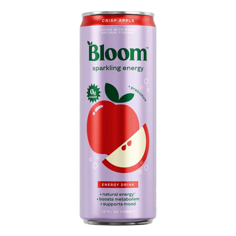 Bloom Nutrition Sparkling Energy Drink, Crisp Apple, 12 fl oz Single Can | Walmart (US)