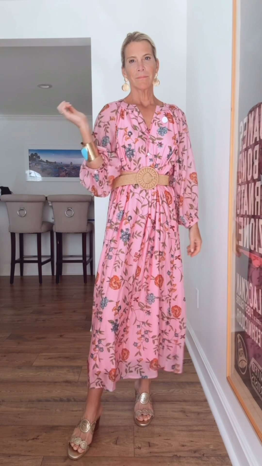 This pink floral midi dress is a beautiful one-and-done outfit for every summer occasion. The flattering flowy silhouette, feminine print, and statement raffia belt make it perfect for brunch, vacations, weddings, or garden parties.

💡 LTK MADE EASY

❤️ Heart = Support my posts
🔖 Save = Get sale & restock alerts
📋 Lists = Keep favorites organized
📲 Share = Send to yourself for later
💬 Comment = Ask me anything 

 #LTKootd #LTKSeasonal #LTKOver40