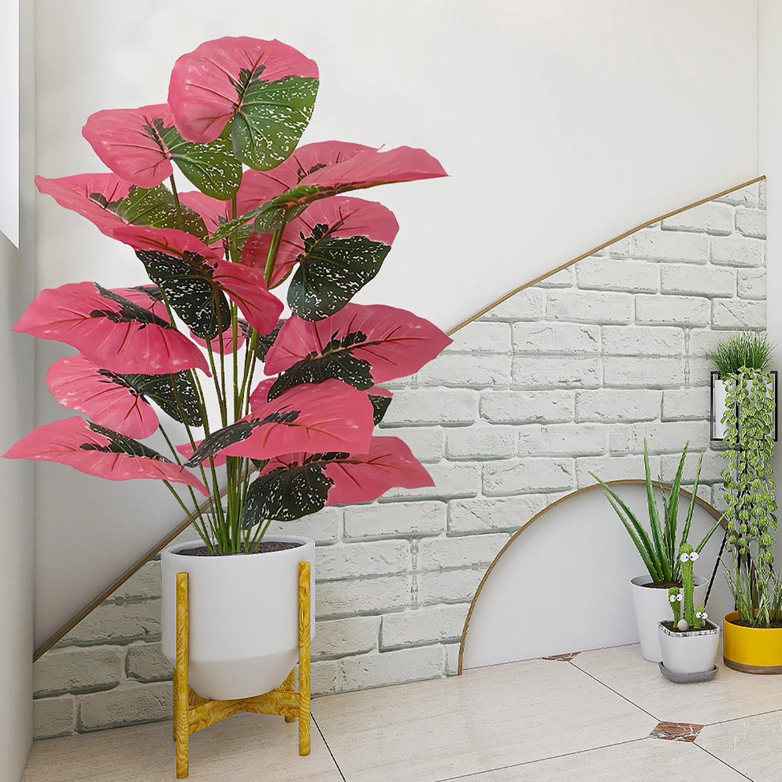 35.4 Inch Large Indoor Artificial Greenery, Simulated Plastic Greenery for Home, Garden, Outdoor,... | Wayfair North America