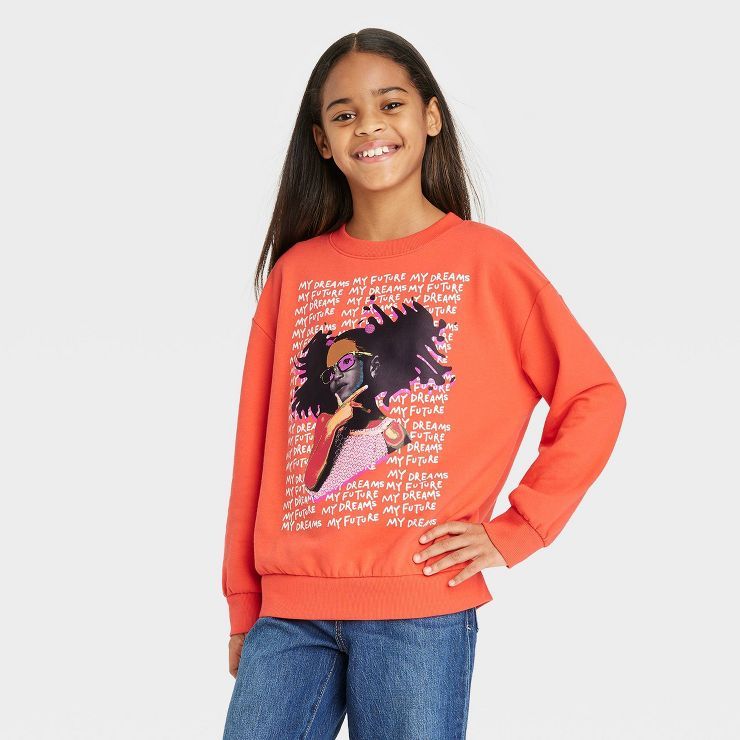 Black History Month Kids' My Dreams, My Future Pullover Sweatshirt - Orange | Target