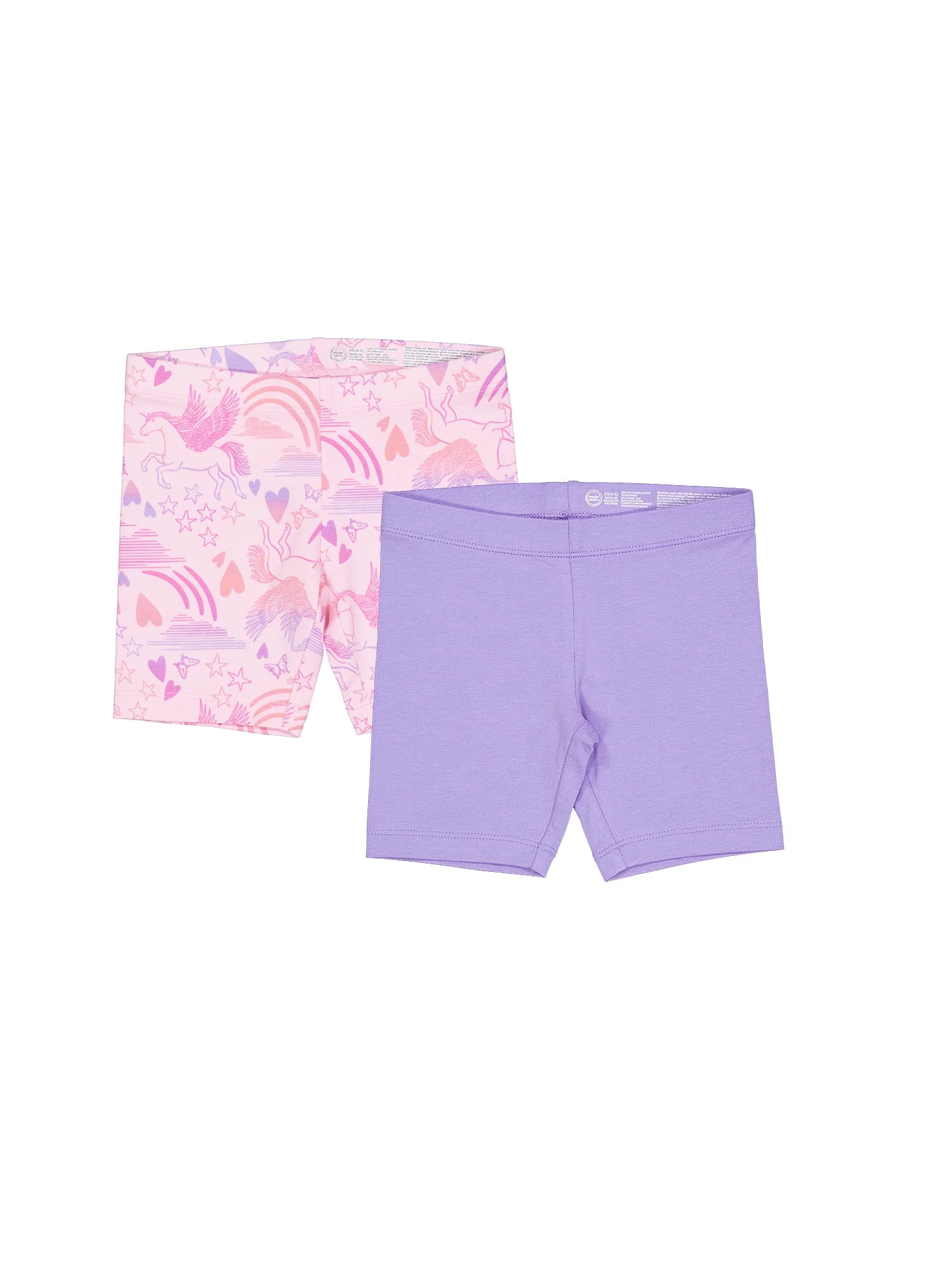 Wonder Nation Girls Bike Shorts, 2-Pack, Sizes 4-18 & Plus | Walmart (US)
