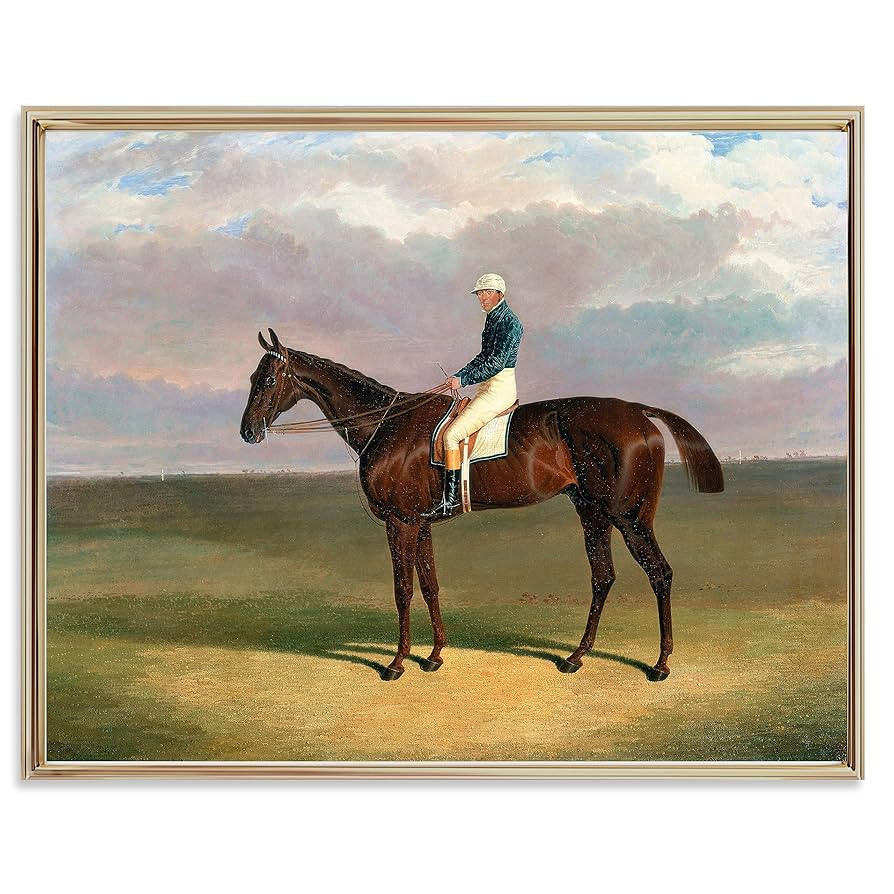 Equestrian Wall Decor - Horse Art Print for Home Decor - Antique Horse Riding Wall Artwork Decoration Farmhouse Country Wall Art for Home Decor - 11x14 inches, Ready to Frame (Classic Stallion) | Amazon (US)