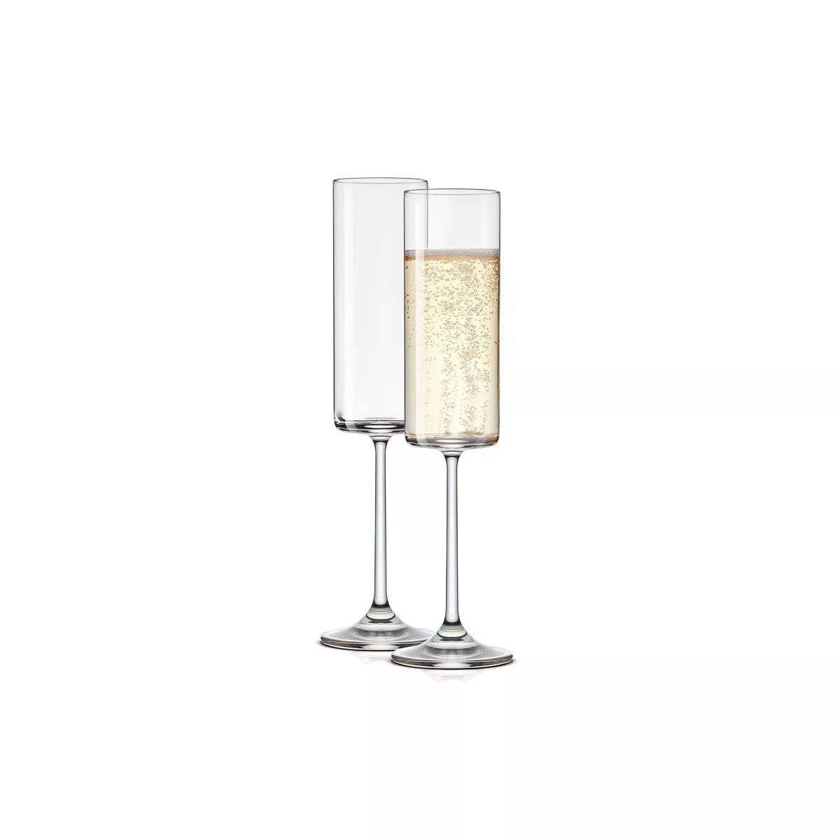 JoyJolt Claire Crystal Cylinder Champagne Glasses - Set of 2 Champagne Flutes - 5.7 oz | Target