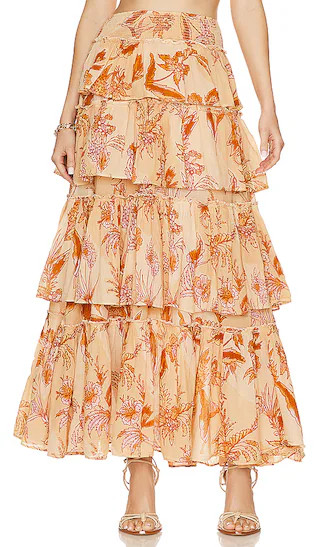 Sawyer Maxi Skirt in Vanilla Combo | Revolve Clothing (Global)