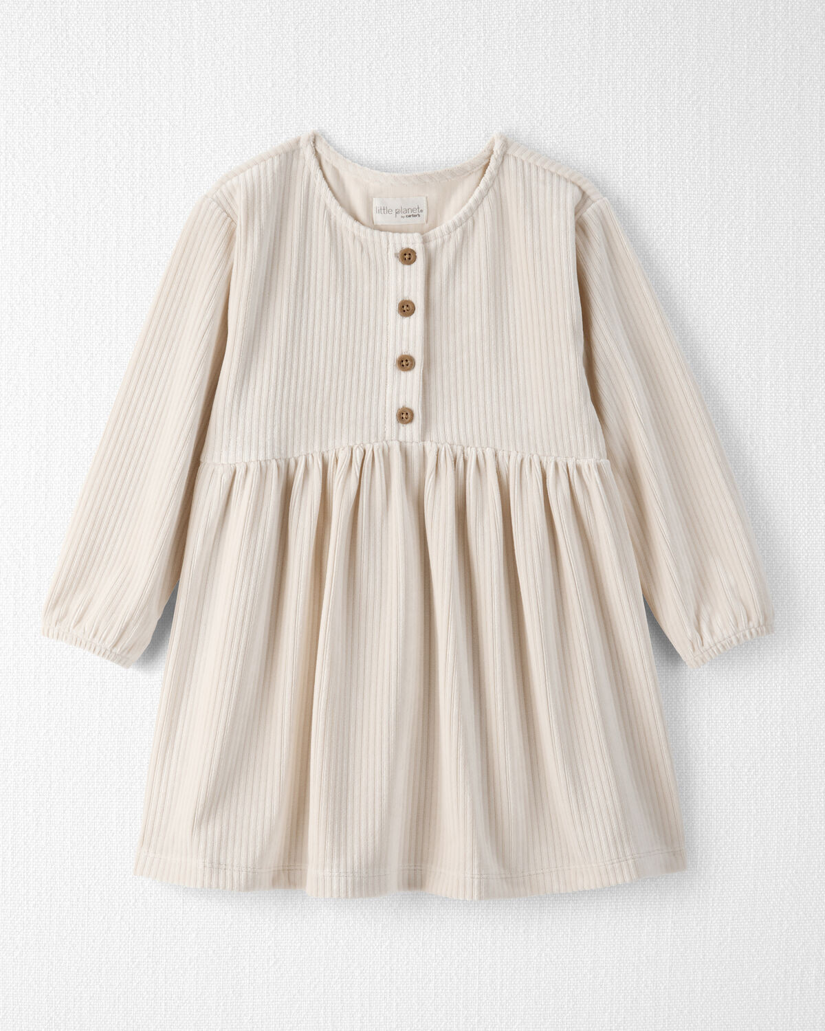 Toddler Girl Recycled Ribbed Velour Dress | Carter's Inc