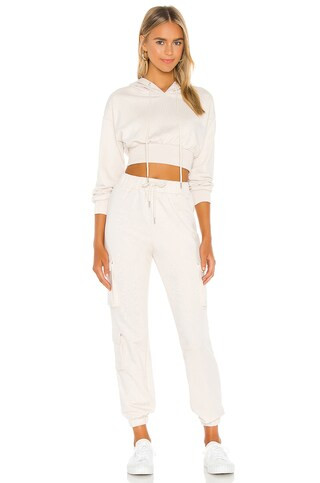 superdown Angelia Cropped Sweatshirt in Beige from Revolve.com | Revolve Clothing (Global)