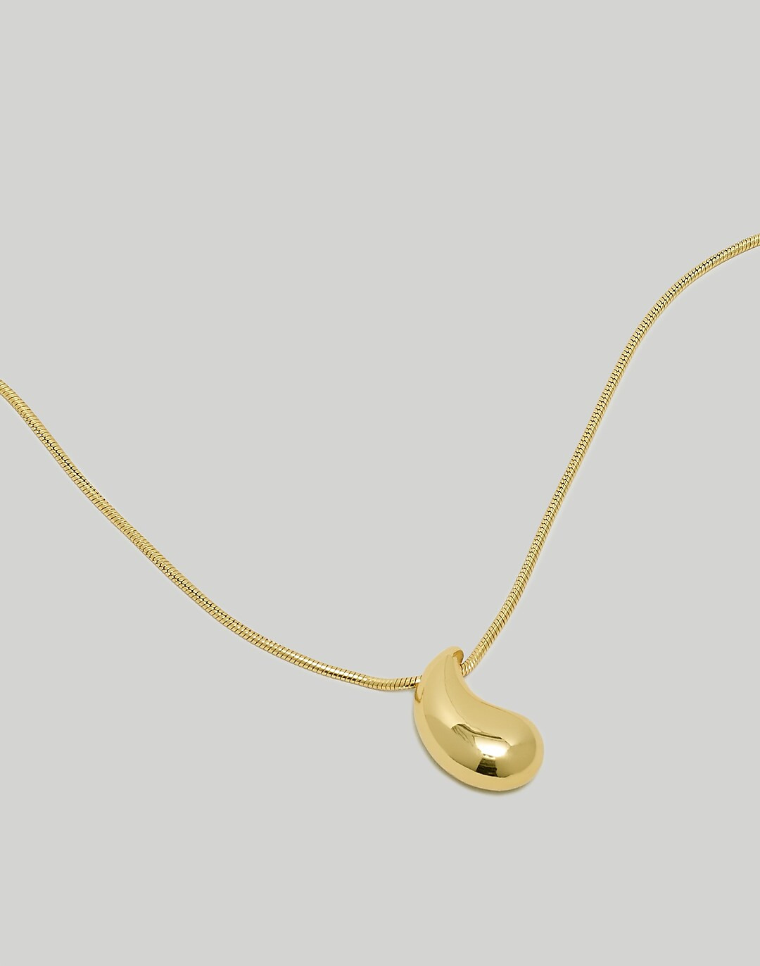 Puffy Teardrop Pendant Necklace | Madewell