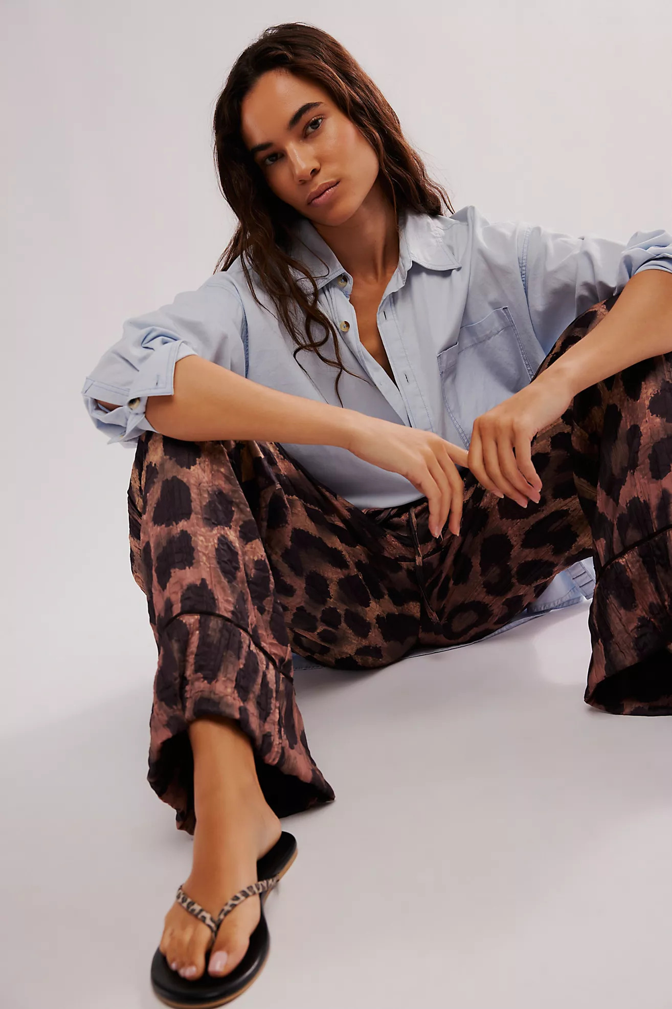 All Out Satin Leopard Pants | Free People (Global - UK&FR Excluded)