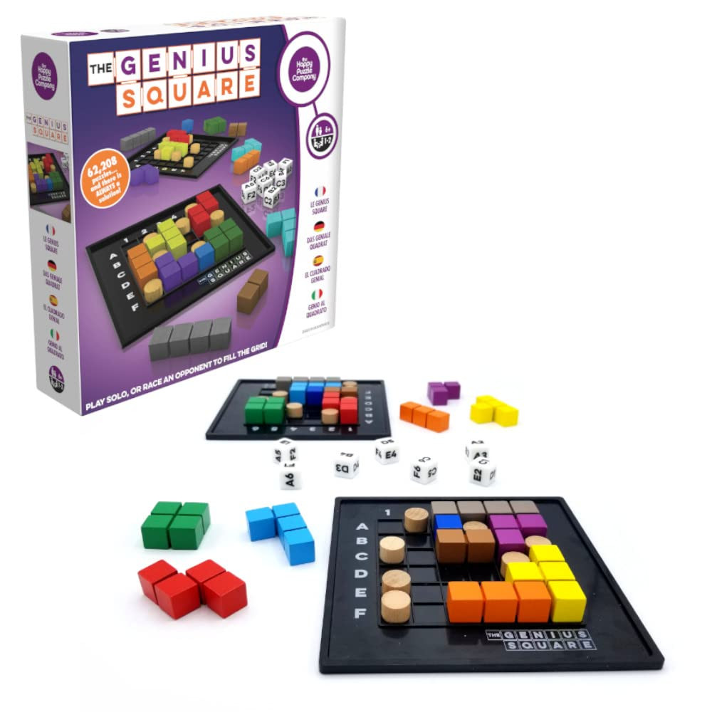 The Genius Square – Game of The Year Award Winner! 60000+ Solutions STEM Puzzle Game! Roll The ... | Amazon (US)