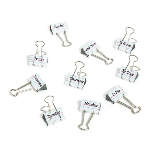 U Brands Teacher Medium Binder Clips, 10 Count | Walmart (US)