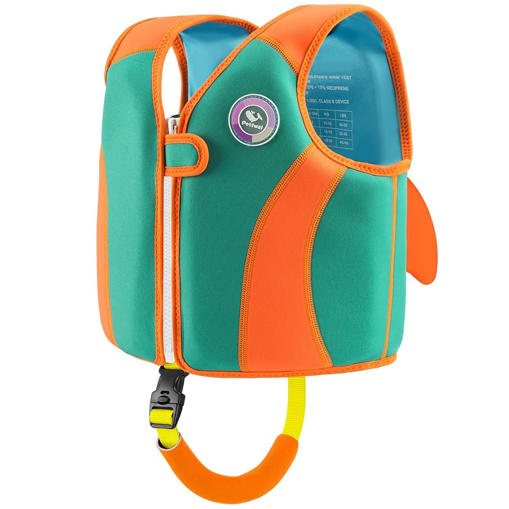 Pottwal Swim Vest for Kids - Swim Jacket for 1-2 Years (24-33LBS) - Buoyancy Aid Made of Neoprene... | Amazon (US)